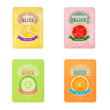 APIEU Gurke Organe Wassermelone Slice Sheet Mask Korea Kosmetik K-beauty
