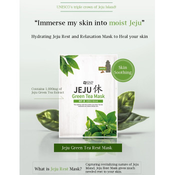 SNP Jeju Rest Green Tea Mask