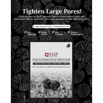 SNP Charcoal Mineral Black Ampoule Mask