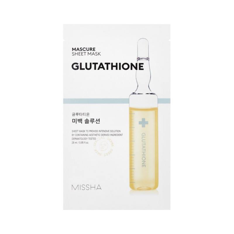 MISSHA Mascure GLUTATHIONE Whitening Solution Sheet Mask gesichtsmaske