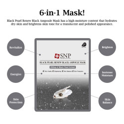 SNP Black Pearl RENEW Black Ampoule Mask