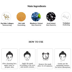 SNP Gold Collagen Ampoule Mask