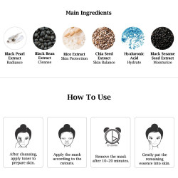 SNP Black Pearl RENEW Black Ampoule Mask