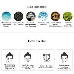 SNP Charcoal Mineral Black Ampoule Mask