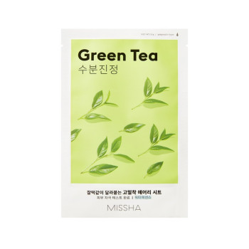 MISSHA Airy Fit Sheet Mask Grüner Tee Green Tea Gesichtsmaske 1 Stück