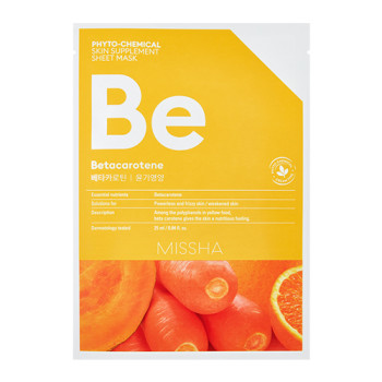 MISSHA Phytochemical Skin Supplement Sheet Mask Betacarotene Nourishing Gesichtsmaske 1 Stück