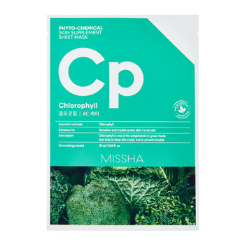 MISSHA Phytochemical Skin Supplement Sheet Mask Chlorophyll AC Care Gesichtsmaske 1 Stück