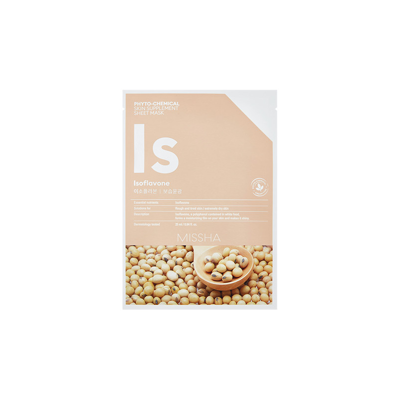 MISSHA Phytochemical Skin Supplement Sheet Mask Isoflavone Deep Moisture Gesichtsmaske 1 Stück