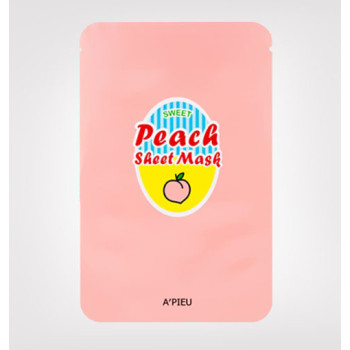 APIEU Sweet Sheet Mask Peach & Yogurt Gesichtsmaske 1 Stück