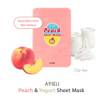 APIEU Sweet Sheet Mask Peach & Yogurt Gesichtsmaske 1 Stück