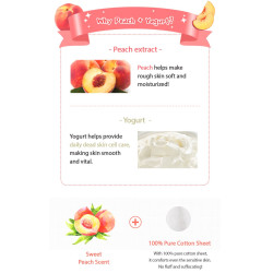 APIEU Sweet Sheet Mask Peach & Yogurt Gesichtsmaske 1 Stück