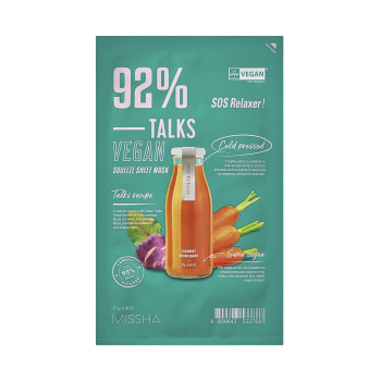MISSHA Talks Vegan Squeeze Sheet Mask Sos Relaxer
