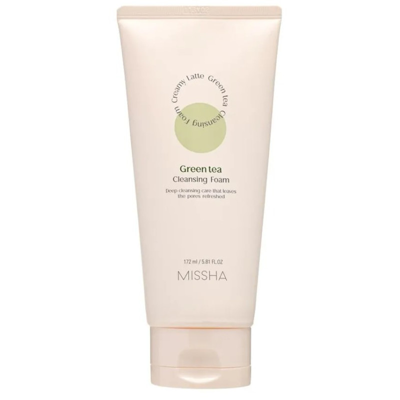 MISSHA Creamy Latte Cleansing Foam Green Tea