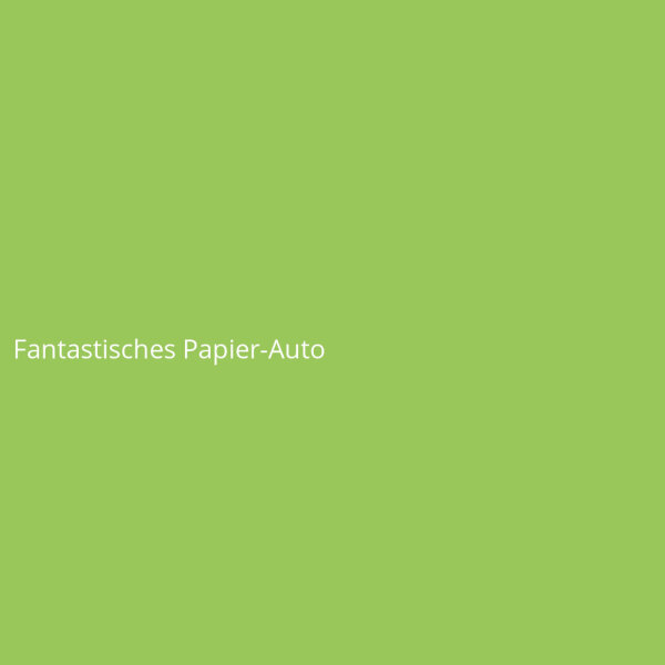 Fantastisches Papier-Auto